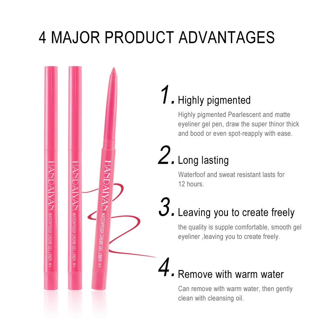 YiaknisUK HANDAIYAN Waterproof Colour Gel Eyeliner Set – 20 Pencils - image 3