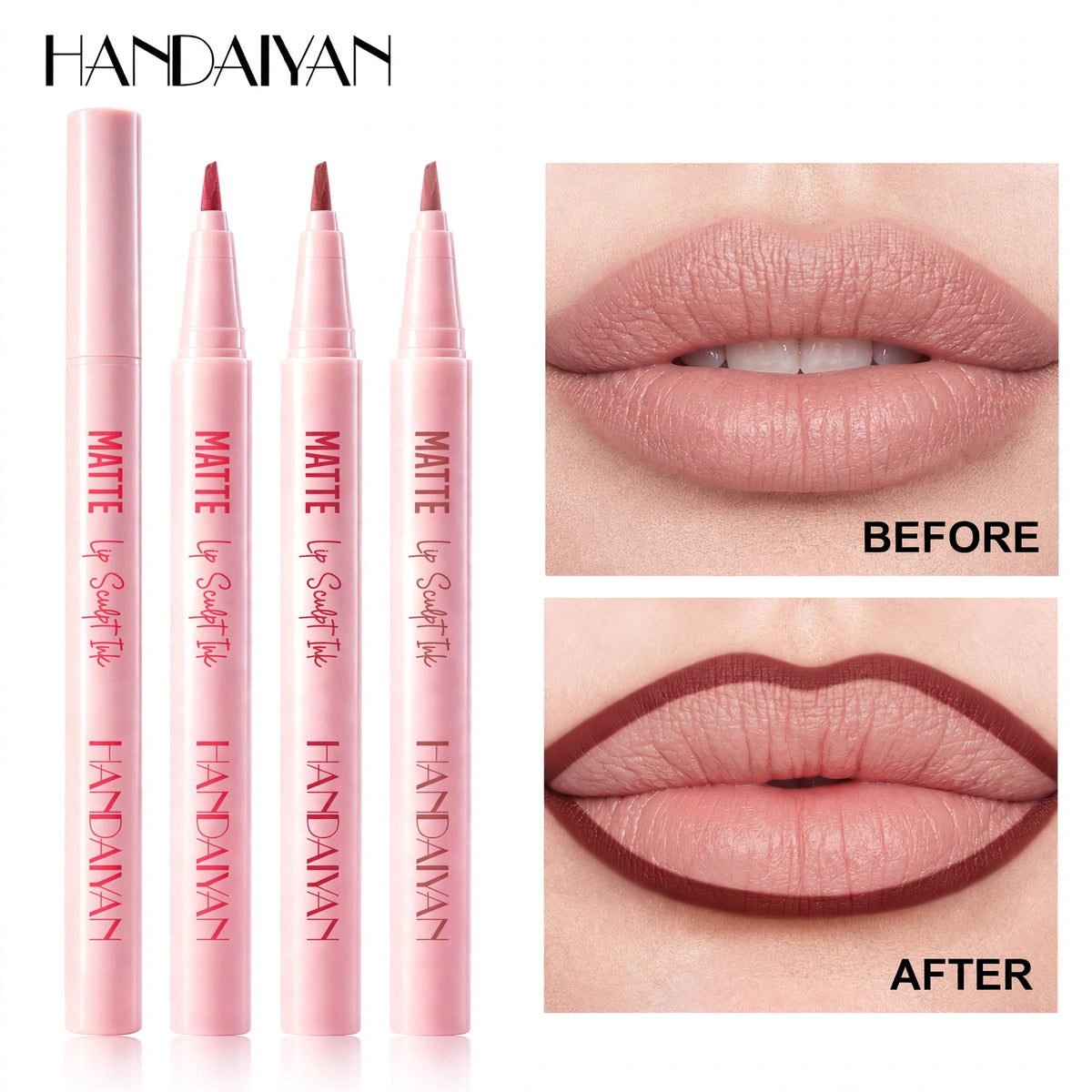 HANDAIYAN Matte Lip Sculpt Ink – Precision Lip Liner, 0.55ml