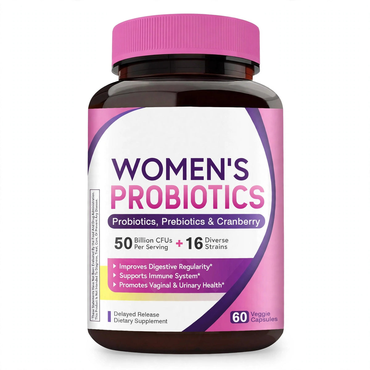 Women's Probiotics 50 Billion CFU + Cranberry – 60 Capsules