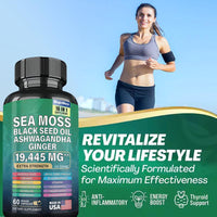 YiaknisUK Sea Moss Complex with Black Seed Oil & Ashwagandha – 60 Veggie Capsules - image 2