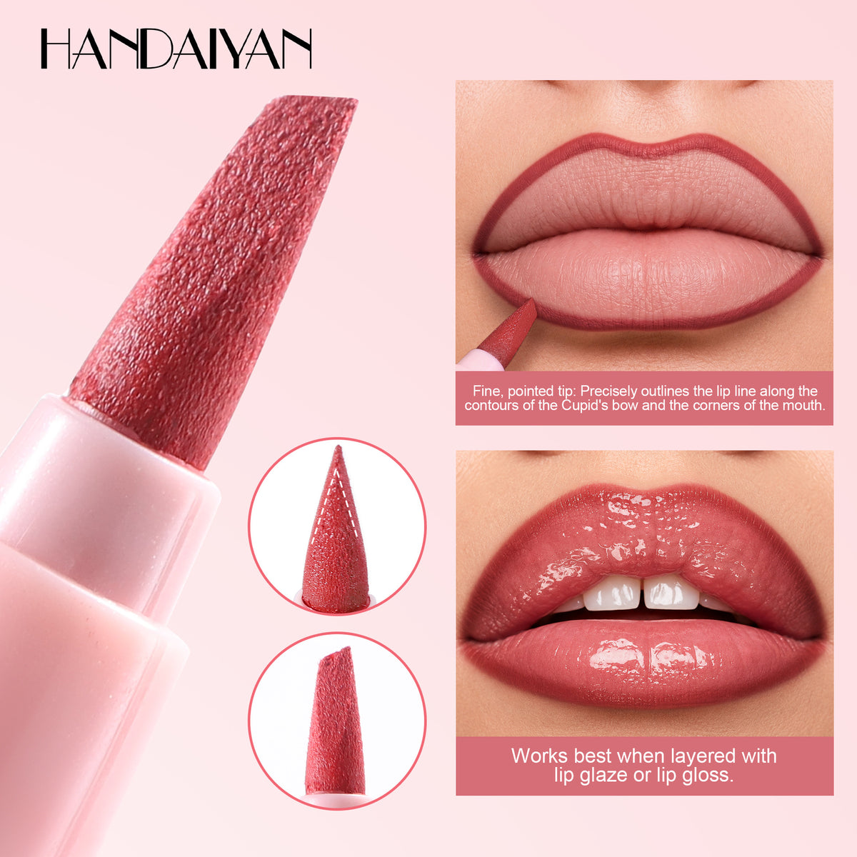 YiaknisUK HANDAIYAN Matte Lip Sculpt Ink – Precision Lip Liner, 0.55ml, 0.55ml - image 2