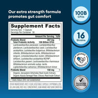 YiaknisUK 100 Billion CFU Probiotic with Prebiotics – 16 Strains, 30 Capsules - image 2
