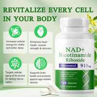 YiaknisUK Nicotinamide Riboside Complex with Quercetin & Resveratrol 120 Capsules - image 3