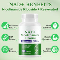 YiaknisUK Nicotinamide Riboside Complex with Quercetin & Resveratrol 120 Capsules - image 2