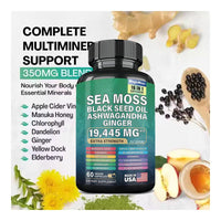 YiaknisUK Sea Moss Complex with Black Seed Oil & Ashwagandha – 60 Veggie Capsules - image 4