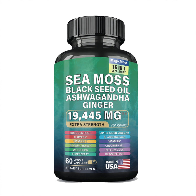 MagicMoss Sea Moss 16-in-1 Complex – 60 Veggie Capsules